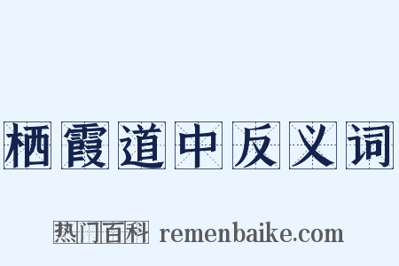 栖霞道中反义词是什么意思的图片
